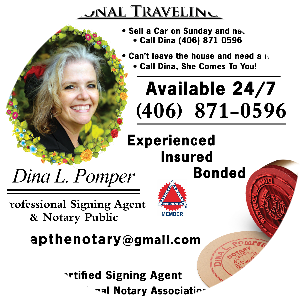 Dina Pomper available notary in Kalispell, MT - 59901