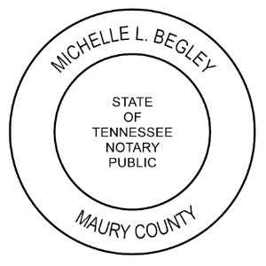 Michelle Begley available notary in Spring Hill, TN - 37174