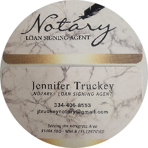Jennifer Truckey available notary in Enterprise, AL - 36330